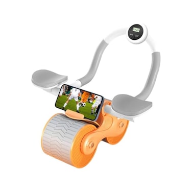 Automatic Ab Roller Wheel with Timer &amp; Phone Holder Core Trainer for Home Gym Workout Use