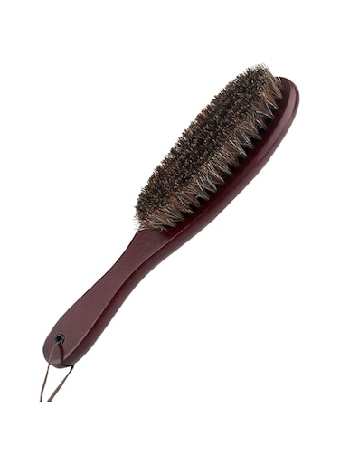 Cokaka Clothes Brush Garment Brush Lint Remover Brush with Genuine Soft Horsehair and Wooden Handle for Coat Men Suits Shoes Jacket Furniture Car Mat and Pet Hair (1-Pack(Walnut Wood))