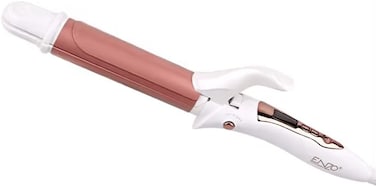 PrecisionWare Enzo EN-9107 25 MM 2-in-1 Hair Curler And Straightener, Professional 2-in-1 Hair Styling Tool With Adjustable Temperature Settings-Intl Version (White)