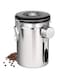 XBLDS Coffee Canister Storage, 1800ML Stainless Steel Airtight Coffee Bean Storage Grounds Container with Date Tracker &amp; Measuring Scoop, Kitchen Food Canister Jar for Cereal, Sugar, Tea (Silver)