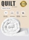 Duvet,Hypoallergenic All-Season Duvet - Soft Comforter with Antibacterial Finish   White Minimalist Design   160x210cm Single Bed Quilt