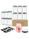 12Pack 16oz Glass Mason Jars with Black Lids, Wide Mouth Canning Jars for Honey, Jam, Herbs, Kitchen Storage, Meal Prep, DIY Crafts, and Wedding Favors
