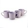 Art EVE Stoneware Coffee Mug Set of 4 &acirc;&euro;&ldquo; 300 ML Lavender Cups   Stylish Ribbed Mug Set for Coffee, Tea &amp; Hot Chocolate   Home, Office &amp; Restaurant Use