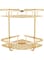 M&amp;J&amp;DELEE M&amp;J No Drilling Bathroom Corner Shelf Drill-Free with Hooks Aluminum Stainless Steel Shower Shelves Kitchen Storage Basket - 2 Tier (Gold)