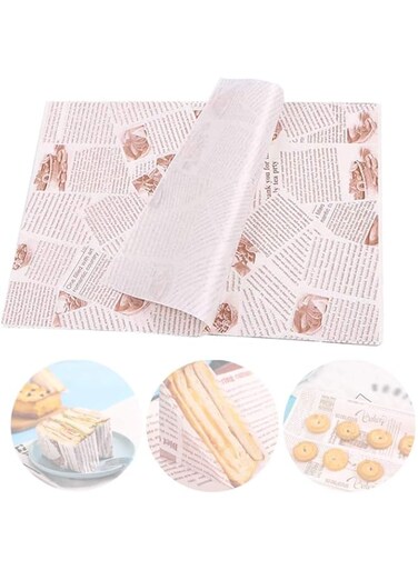 100 Sheets Food Wrapping Paper Plaid Papers Napkins Luncheon Napkins for Wedding, Party, Birthday, Dinner, Lunch 100 Pcs Flat Cello Cellophane Bags Bakery Candy Cookie Chocolate