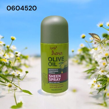 Lady Diana Olive Oil Sheen Spray - 100ml Hair Shine &amp; Moisture Spray
