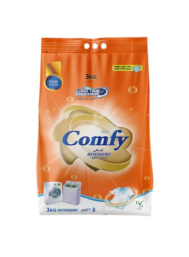 Feah Comfy Laundry Detergent Powder 3Kg   Heavy-Duty Laundry Powder for Tough Stains   Long-Lasting Fresh Scent   Gentle on Hands   Suitable for Machine and Hand Wash