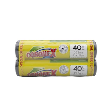 Coronex Garbage Bags 75x103cm 40 Pieces Strong Household Waste Bags