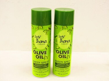 Lady Diana Olive Oil Sheen Spray - 400ml Professional Hair Shine Spray