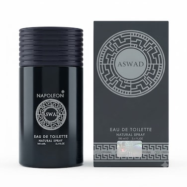 Napoleon Aswad Eau de Toilette for Men, Long Lasting Woody Fragrance, 100ml