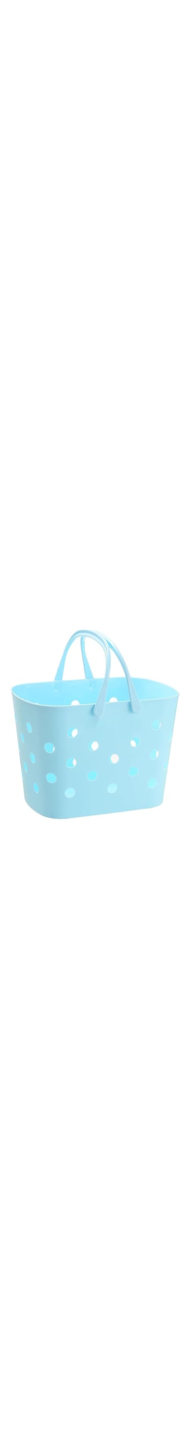 Arrangeli 2 Pack Portable Plastic Storage Basket - Shower Caddy with Handle Ideal Organizer for Bathroom, Kitchen, College Dorm, Gym (Blue)