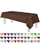 Grandipity Brown 6 Pack Premium Disposable Plastic Tablecloth 54 Inch. x 108 Inch. Rectangle Table Cover