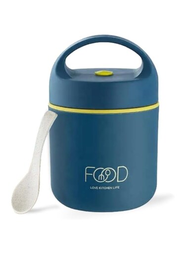 Food Jar, Stainless Steel Soup container, 460 ML/15.5 OZ Size, Thermal Insulated, Leakproof, Food Jar, Soup Container (Blue)