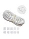 10 Meters Roller Blind Cord with 10 Pieces Plastic Roller Blind Chain Connectors for Roller, Roman, Vertical, Venetian Blind, Roller Blind Fittings, Roller Blind Spares, Roller Blind Cord