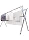 1.6M/63in Stainless Steel Garment Rack - Adjustable and Foldable Clothes Drying Rack, Stainless Steel Garment Rack Adjustable and Foldable Space Saving Laundry Drying Rack