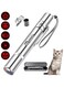 Mumoo Bear Cat Toys,7 in 1 Function Interactive Cat Toys 3 Lights Modes Led Pointer Cute Kitten Toys for Indoor Cats,Funny Pet Chaser Toy Exercising Training Tool for Cat -Sliver Iron Box Packaging