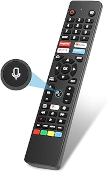 Gvirtue RM-C3250 RMC3250 Voice Remote Control Compatible with JVC Smart 4K UHD Ultra HD HDR LED LCD TV with Netflix, Youtube, Prime Video and Google Play Buttons LT-32CA690 (With Voice Search)