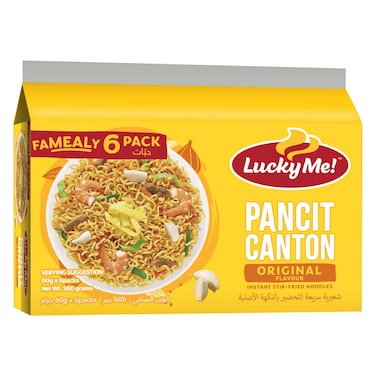 Lucky Me! Original Instant Pancit Canton, 60g Pack of 6