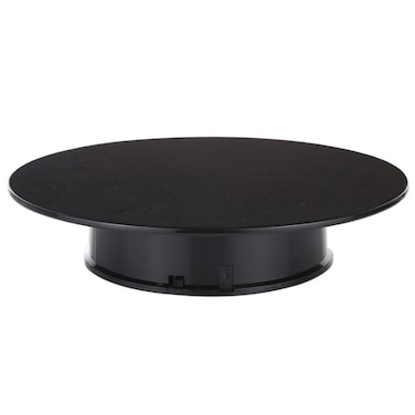 25cm 360 Degree Electric Rotating Turntable Display Stand Video Shooting Props Turntable for Photography, Load 3kg, Powered by Battery &ndash; Black