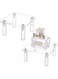 FINGERINSPIRE 2 Sets Clear Acrylic Jewelry Display Base 3.9x3.9x1.9inch 4-Leg Display Risers Dessert Bakery Stand Acrylic Cake Display Risers Square Stands for Cake Ring Earing Showing