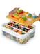 Kids Toy Storage Box for Le-go, Miniature Containers Bins with Base Plates Lids, Stackable Building Blocks Organizers, Stackable Storage Container Compartments Building Blocks Puzzle Board Game Chest
