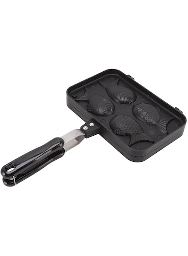 Azonee Fish Shape Cake Maker Nonstick Pan, Double Sided Waffle Pan Cake Frying Pan, Coating Aluminum Alloy Waffle Maker Pot for Home Kitchen Sandwich Breakfast Waffle Baking Mold