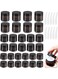 Keadic 40 Pcs 3 Sizes Glass Jars with Lids Assortment Set, Mini Round Amber Canning Sample Jars with Lids and Spoon, Tiny Makeup Containers Empty Cosmetic Containers for Lotions Powders Liquid Creams