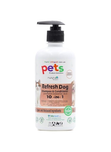 Organic Pets Shampoo &amp; Conditioner (Lavendar) 500ml -Natural Pets shampo,Cat and Dog Shampoo, Pets Moisturizing shampoo-Dog shampoo and conditioner-Cat shampoo with good smell-paraben free