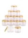 Alsaqer12 Pieces 250 ml Empty Bottle Refillable Clear Plastic Jars with Gold Lids for Food Home Storage Products Round Containers Candy,Spices,Buiscuts