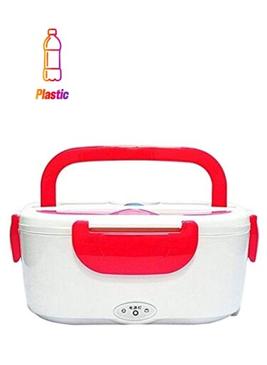 Lunch Box White/Red 25.6x11.6x18.4cm