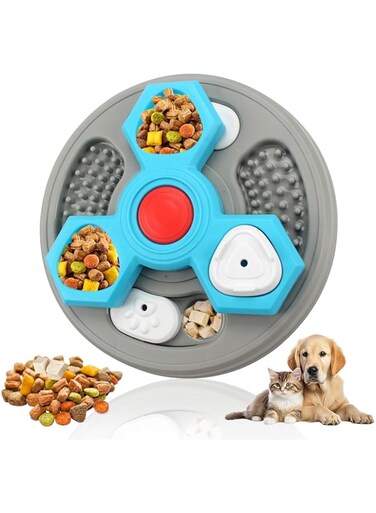 Joyfia Dog Puzzle Toys, Treat Dispenser Dog Slow Feeder, Dog Enrichment Toys for Mental Stimulating, Boredom &amp; Anxiety Reduction, Interactive Dog Training Game for Small, Medium &amp; Large Breeds