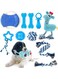 Hcpet 10Pcs Dog Chew Toys Set, Dog Interactive Toys, Light-Up Bouncing Ball, Squeaky Plush Toy, Ropes Toys and Cotton Rope Frisbee to Entertain Your Dog the Whole Day, Wonderful Gifts for Dogs