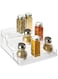 iDesign Linus Herb Rack, Compact Cupboard Spice Rack Ideal for Jars and Cans, Plastic, Clear