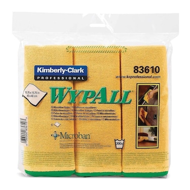 WypAll Microfiber Cloths - Yellow 6-Pack, Durable &amp; Absorbent, Professional-Grade