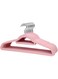 ManGotree 30 Pack Velvet Hangers with Tie Bar, Non-Slip Suit Hangers, Heavy Duty Felt Hangers with 360&deg; Swivel Hook, Space Saving Coat Hangers, Ultra-Thin Clothes Hangers (Pink)