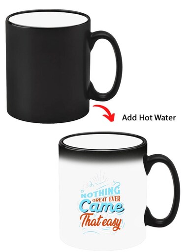 Color Changing Heat Sensitive Ceramic Mug, Image Revealed When HOT Liquid is Added! nothing great
