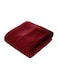Home Super Soft Flannel Blanket Polyester Burgundy 160x220cm