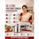 10 Litre Aluminium Pressure Cooker with Safety Valve, Fast Cooking, Durable &amp; Energy Efficient