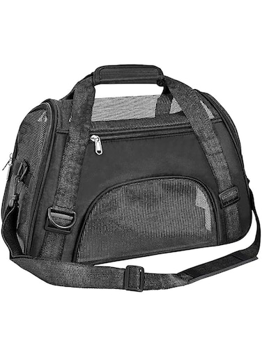 LIENJAER Cat Carriers Dog Carrier Pet Carrier,Airline Approved Soft-Sided Pet Travel Carrier (Black)