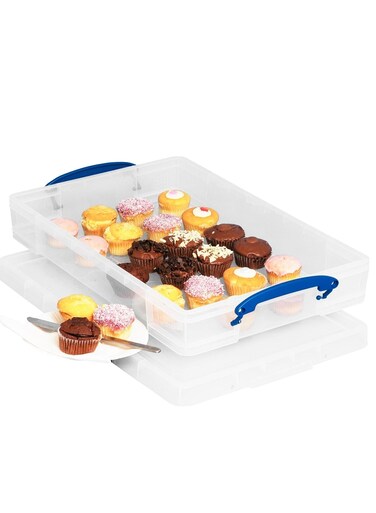Useful Storage Box 10L Clear Transparent &acirc;&euro;&ldquo; Stackable Plastic Storage Container, Space Saving Organizer Box with Lid for Home, Office, Kitchen &amp; Closet Multi-Purpose Utility Storage
