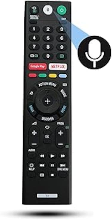 Voice Replacement Remote Control RMF-TX200P Compatible for Sony TV KD-75X9400E KD-55X9300E KD-65X9300E KD-55X8500D KD-65X9300D KD-75X9400D KD-65X8500D KD-55X9300D KD-49X7000D RMF-TX200T RMF-TX200C