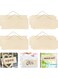 Wicofen Unfinished Hanging Wood Sign 9.8 x 3.9 Inch Rectangle Blank Wooden Plaque Blank Hanging Wooden Slices Banners with Ropes for Painting Writing DIY Home Crafts Supplies (10 Pieces)