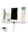 Yoillione Wall Mounted TV Remote Control Holder Support Phone Charging,TV Remote Organiser Remote Control Phone Holder,TV Remote Control Storage Box for Air Conditioner,TV(3 Compartments)