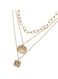 Double-Layer Retro Irregular Seal Pendant Necklace