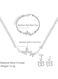Silver Color Tone Crystal Butterfly Jewelry Set Necklace, Bracelet &amp; Earrings