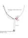 Elegant Heart Pendant Pearl Necklace Adjustable 45+7cm Chain