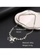 Silver Color Tone Butterfly Pendant Necklace with Small Beads and Mini Butterfly Charms for Women