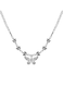 Silver Color Tone Butterfly Pendant Necklace with Small Beads and Mini Butterfly Charms for Women