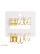 6-Piece Gold Color Tone Hoop Earring Set Assorted Stylish Designs