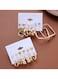 12-Piece Retro Imitation Pearl &amp; Geometric Earrings Set
